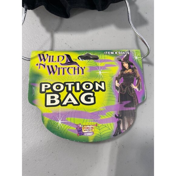 Forum Novelties Wild N Witchy Potion Bag Embroidered Spiderweb Halloween NEW - Picture 2 of 6